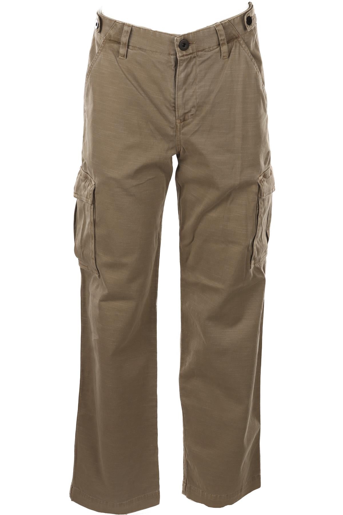 JAMES PERSE BEIGE COTTON CARGO PANTS UK 8