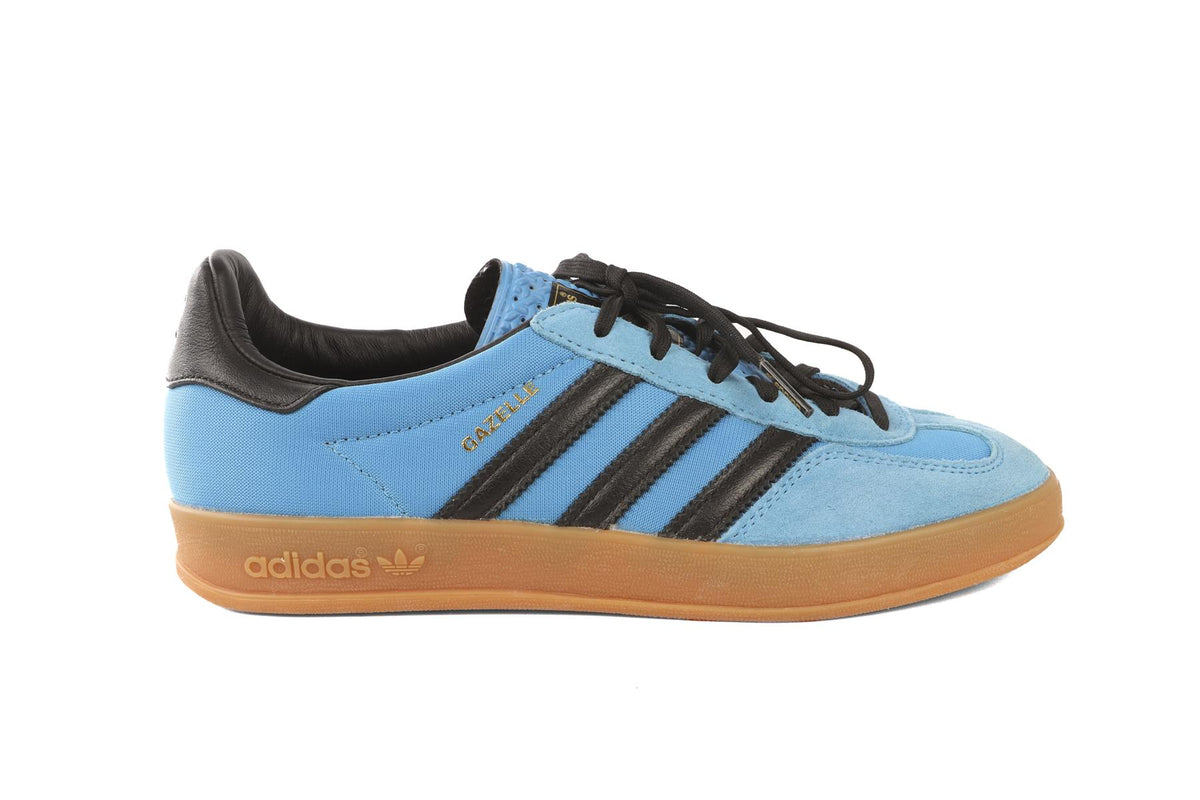 ADIDAS BLUE GAZELLE BRIGHT BLUE BLACK GUM SNEAKERS EU 38 2/3 UK 5.5 US 7
