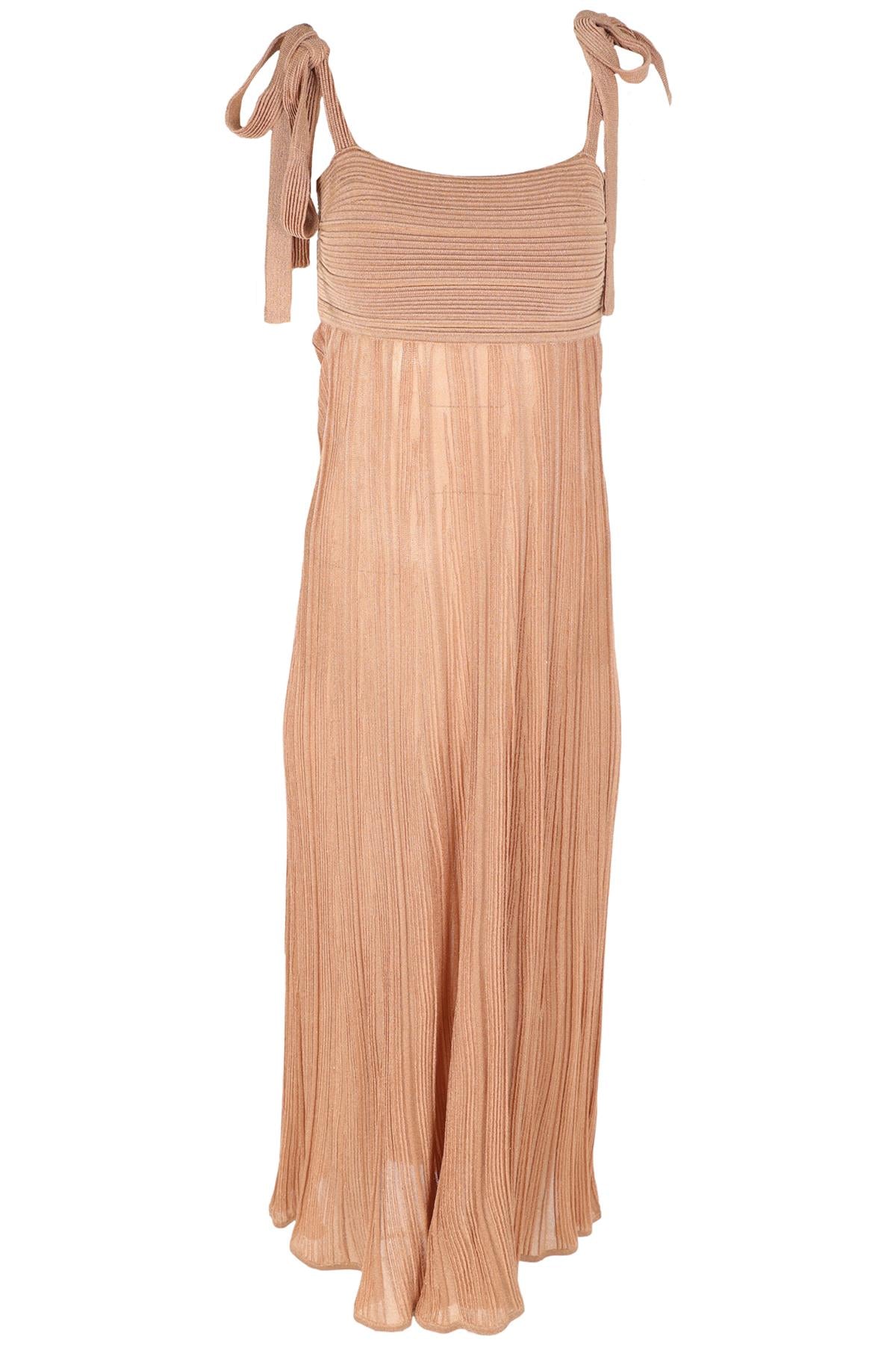 ZIMMERMANN TAN KNIT MAXI DRESS UK 10