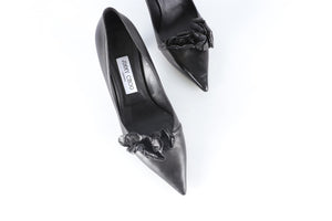 JIMMY CHOO BLACK LEATHER PUMPS EU 40 UK 7 US 10