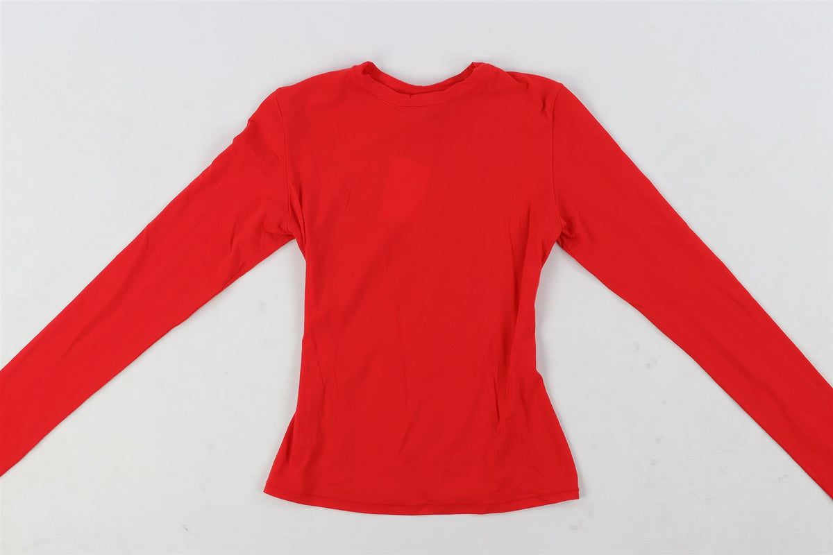SKIMS RED JERSEY TOP XSMALL