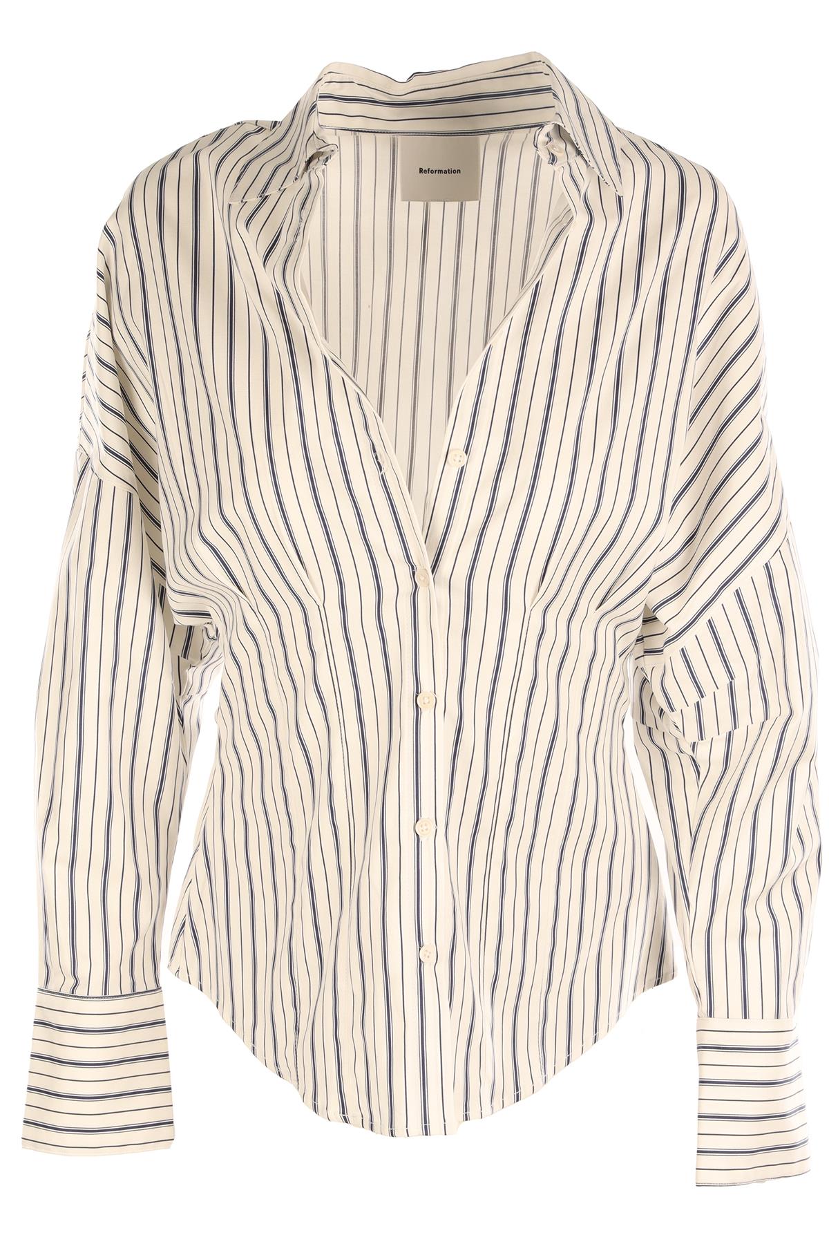 REFORMATION WHITE COTTON SHIRT US 2 UK 6