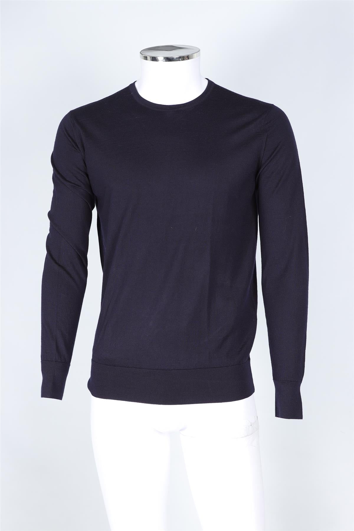 LORO PIANA NAVY MEN'S WOOL SWEATER IT 50 UK/US 40