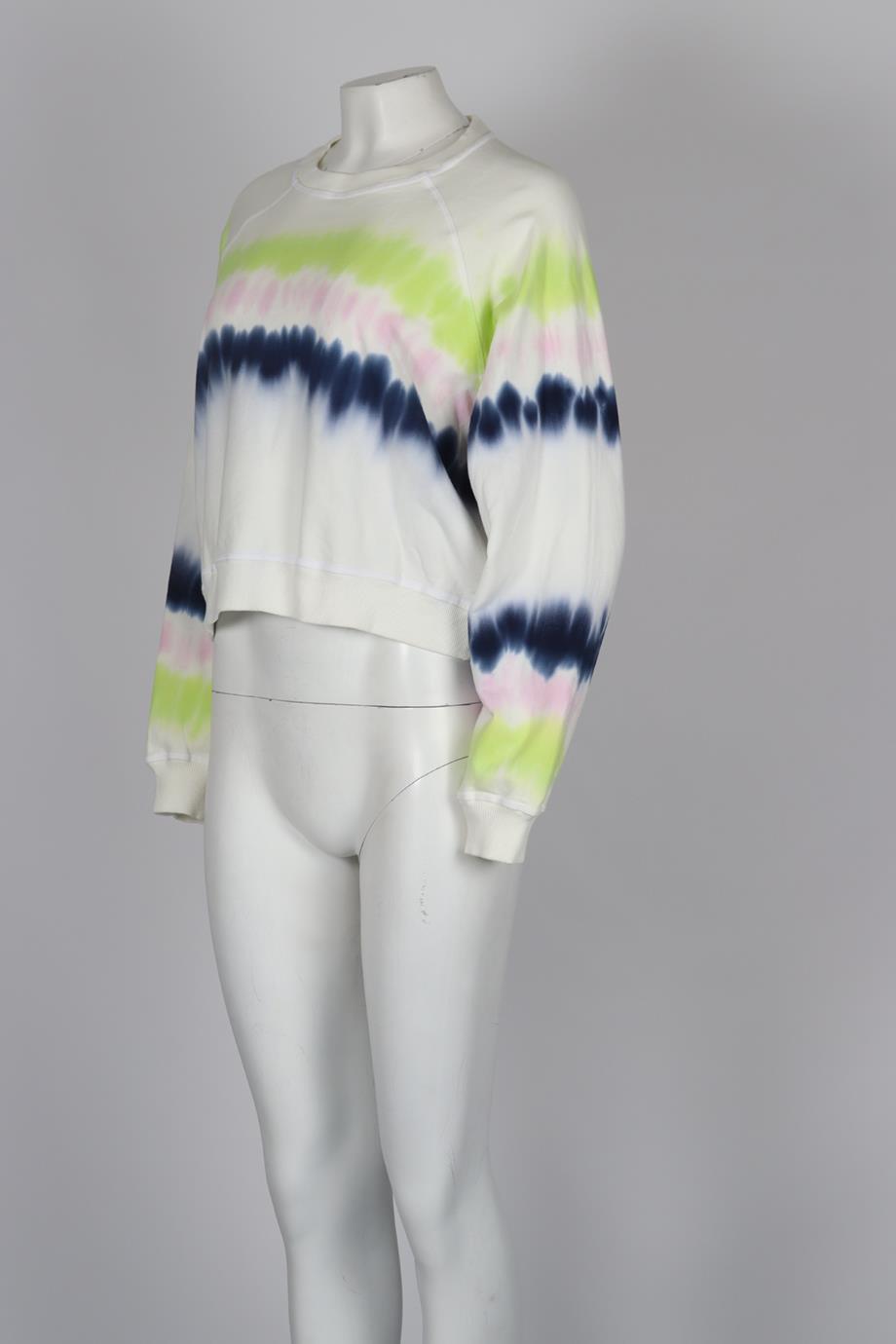 ELECTRIC AND ROSE TIE DYED COTTON JERSEY SWEATSHIRT SMALL