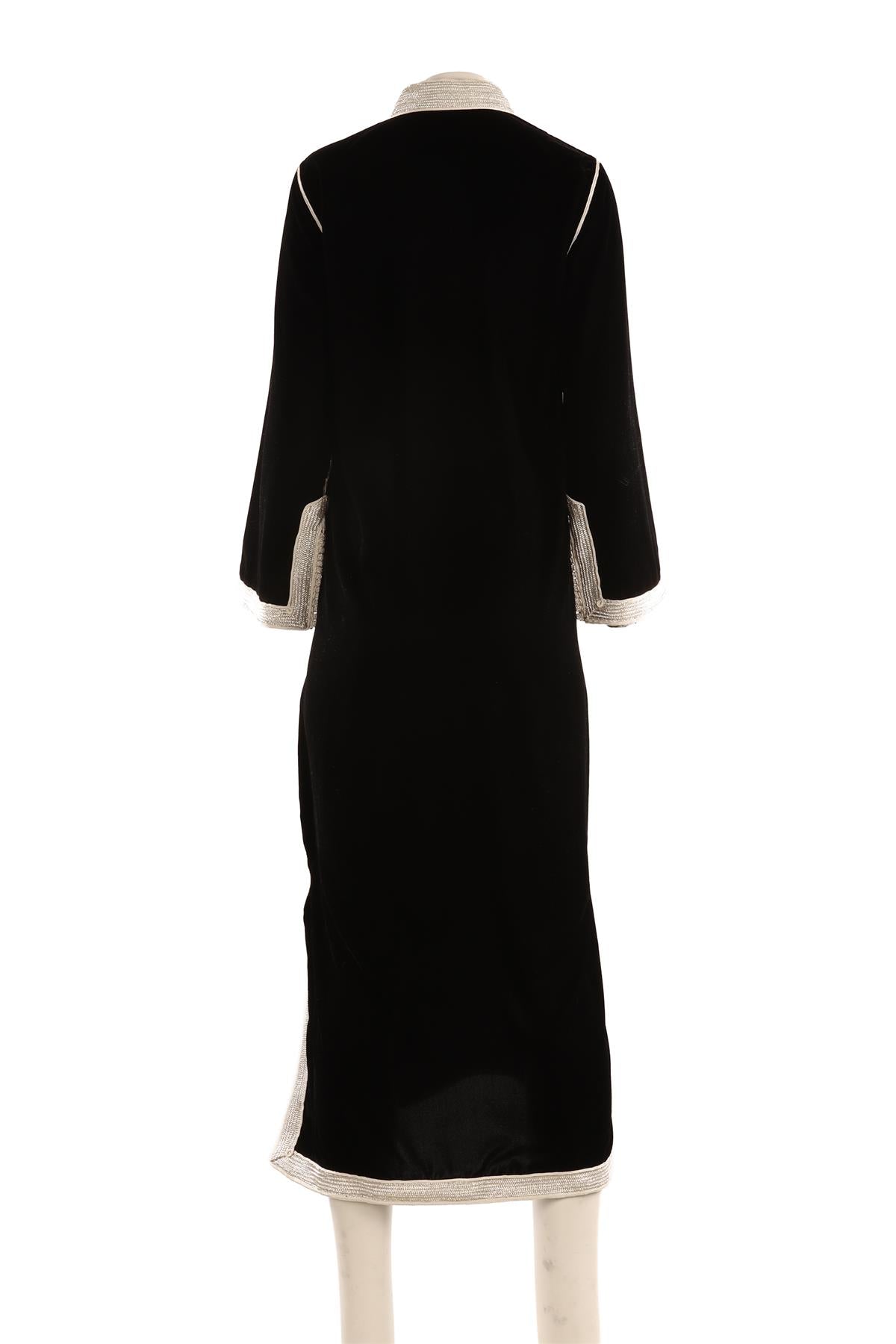 MUZUNGI SISTERS BLACK VELVET MAXI DRESS SMALL