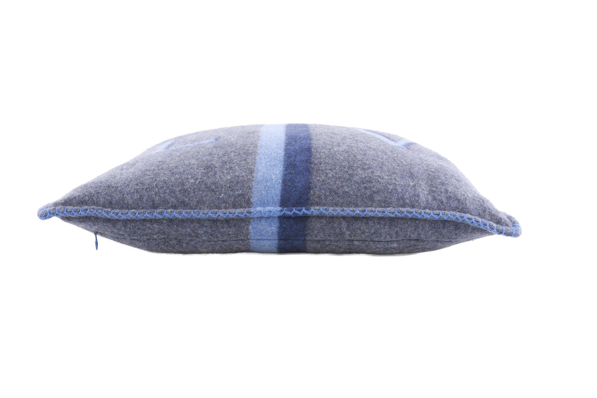 LOUIS VUITTON BLUE WOOL CUSHION