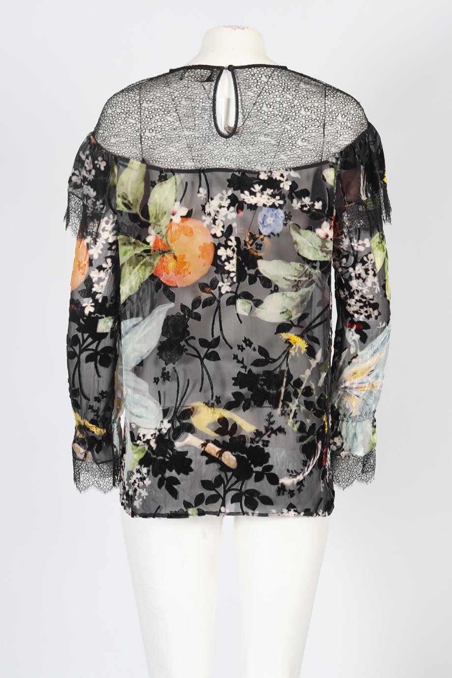 PREEN BY THORNTON BREGAZZI FLORAL SILK TOP MEDIUM