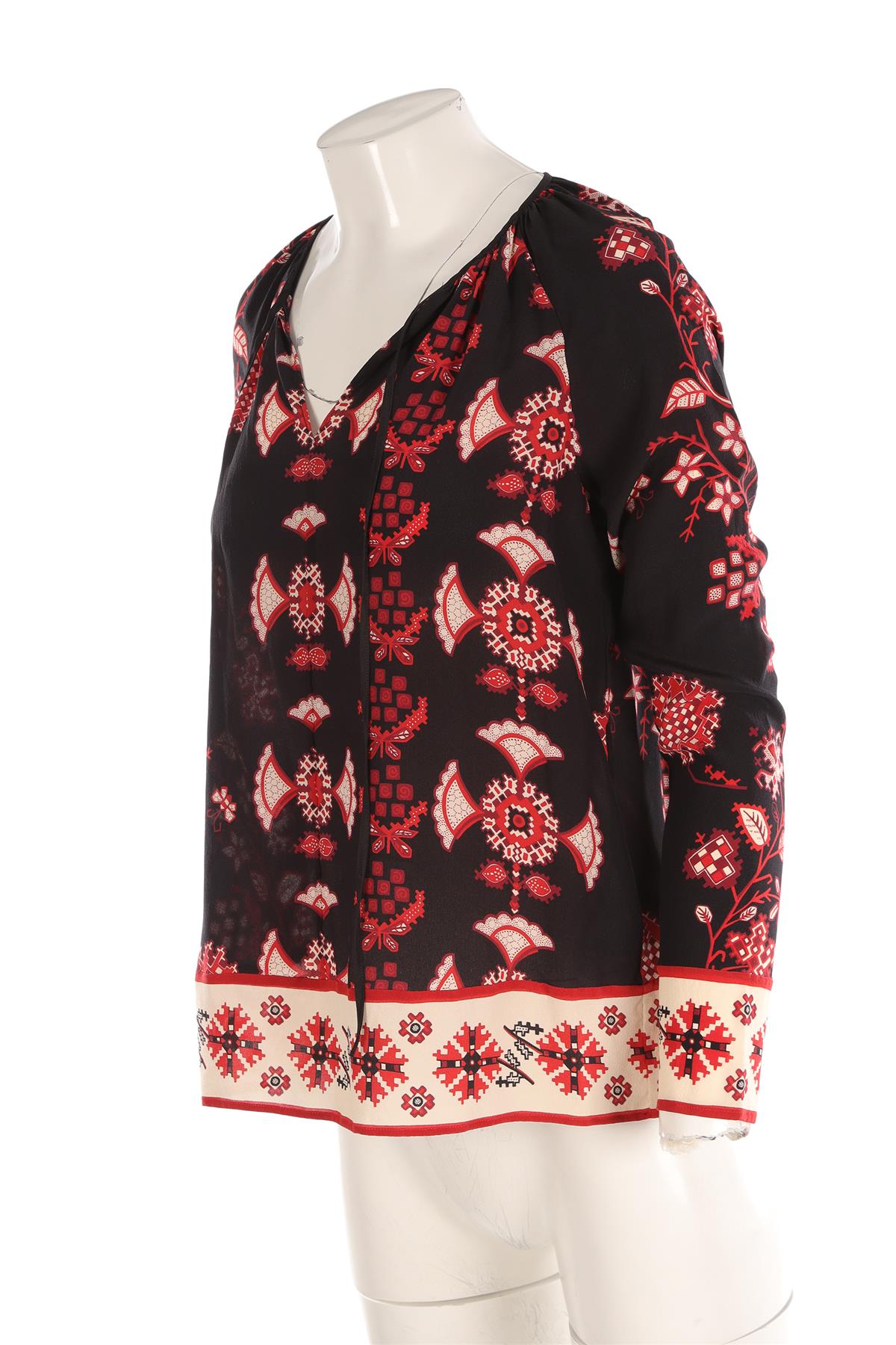RED VALENTINO BLACK SILK TOP IT 38 UK 6