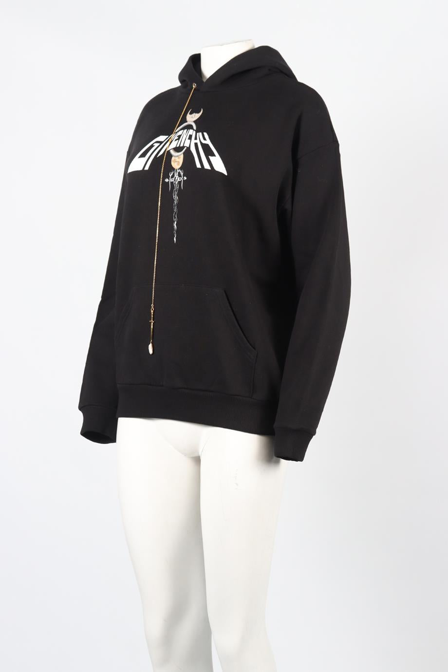 GIVENCHY PRINTED COTTON HOODIE MEDIUM