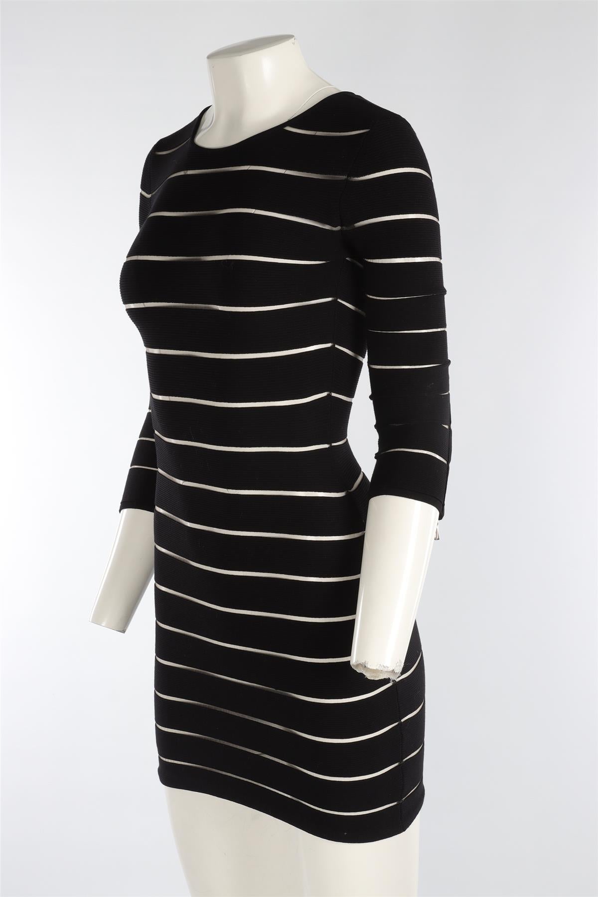 BALMAIN BLACK KNIT MINI DRESS FR 36 UK 8