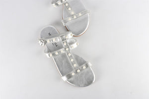 MONNALISA SILVER KIDS GIRLS SANDALS EU 36 UK 3.5 US 4.5
