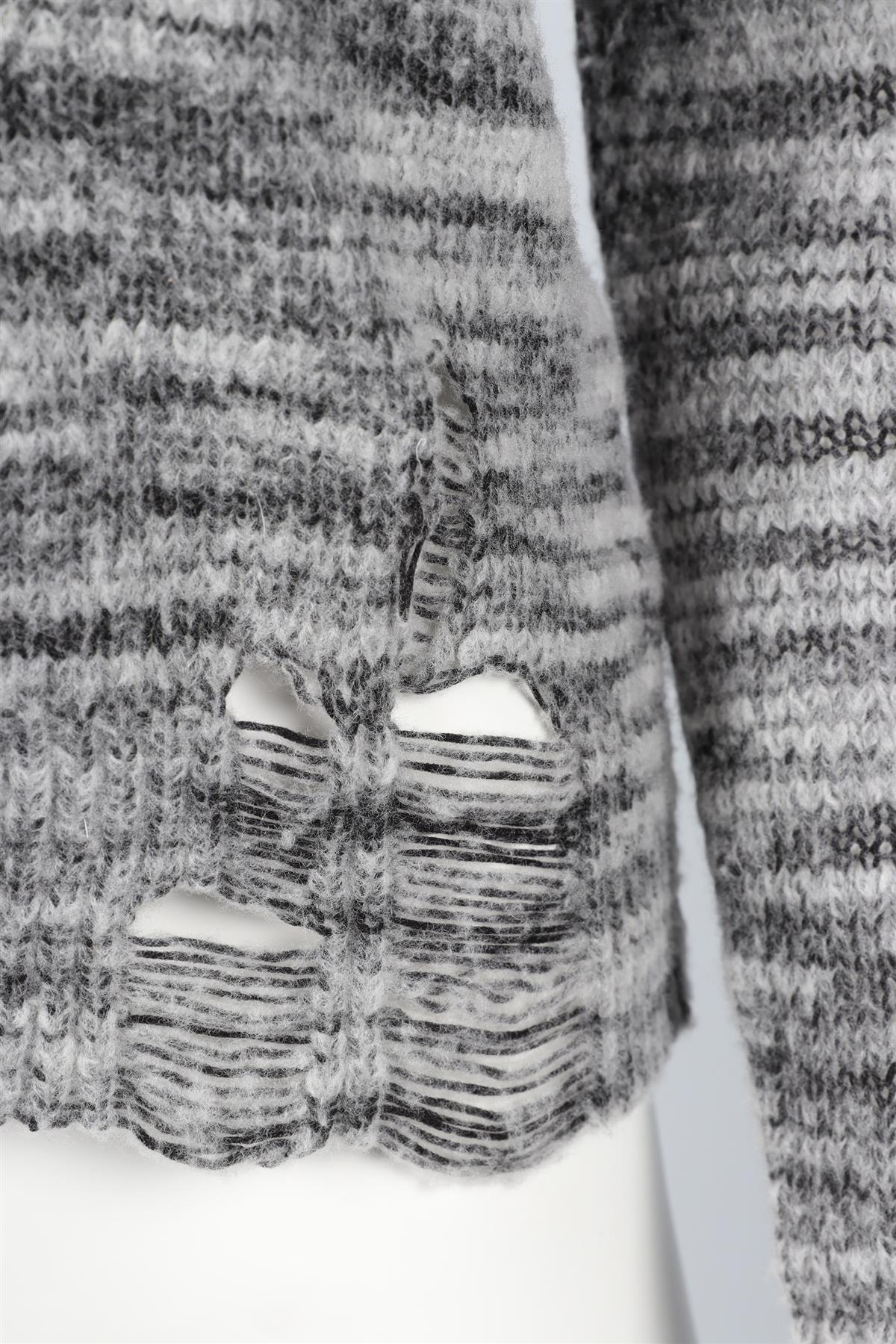 RAQUEL ALLEGRA GREY WOOL BLEND SWEATER SMALL