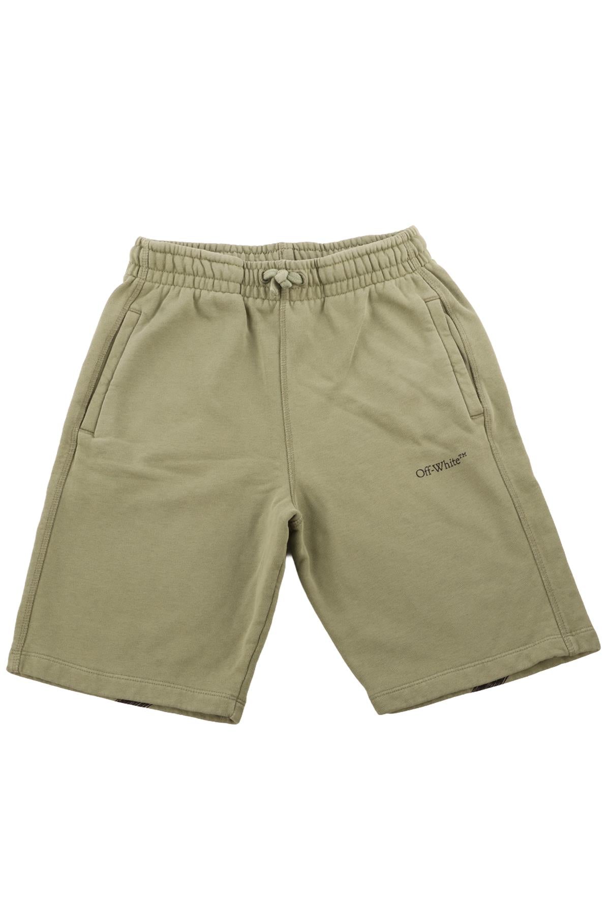 OFF-WHITE GREEN KIDS BOYS SHORTS 10 YEARS