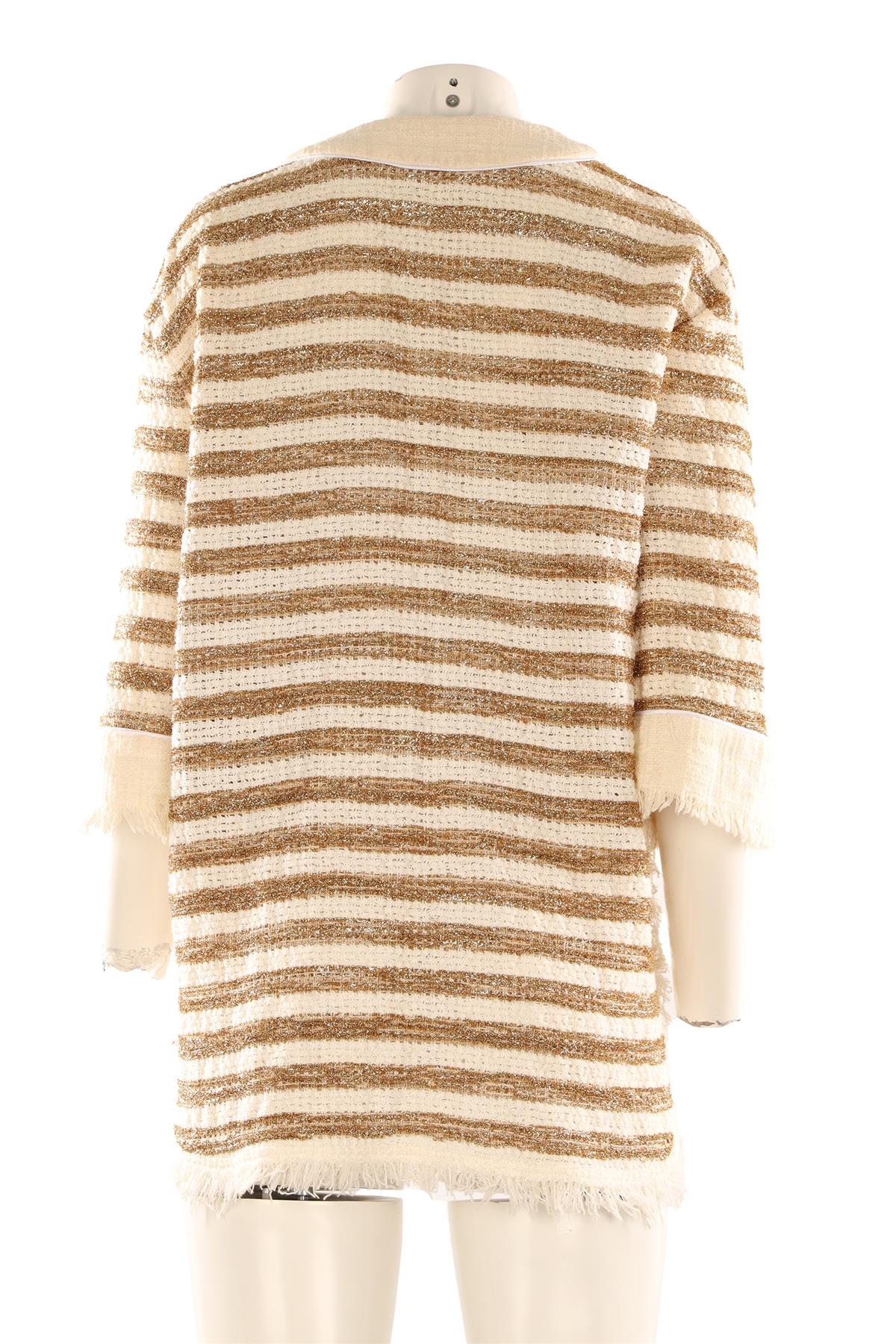 ALESSANDRA RICH GOLD COTTON JACKET IT 40 UK 8
