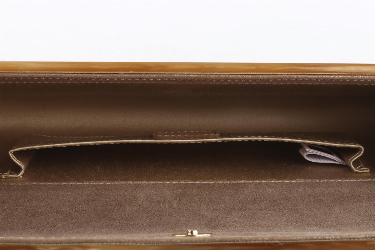 JIMMY CHOO GOLD ACETATE CLUTCH