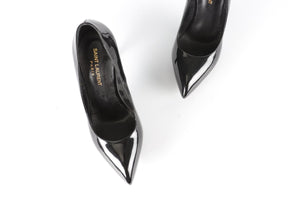 SAINT LAURENT PATENT LEATHER PLATFORM PUMPS EU 38 UK 5 US 8