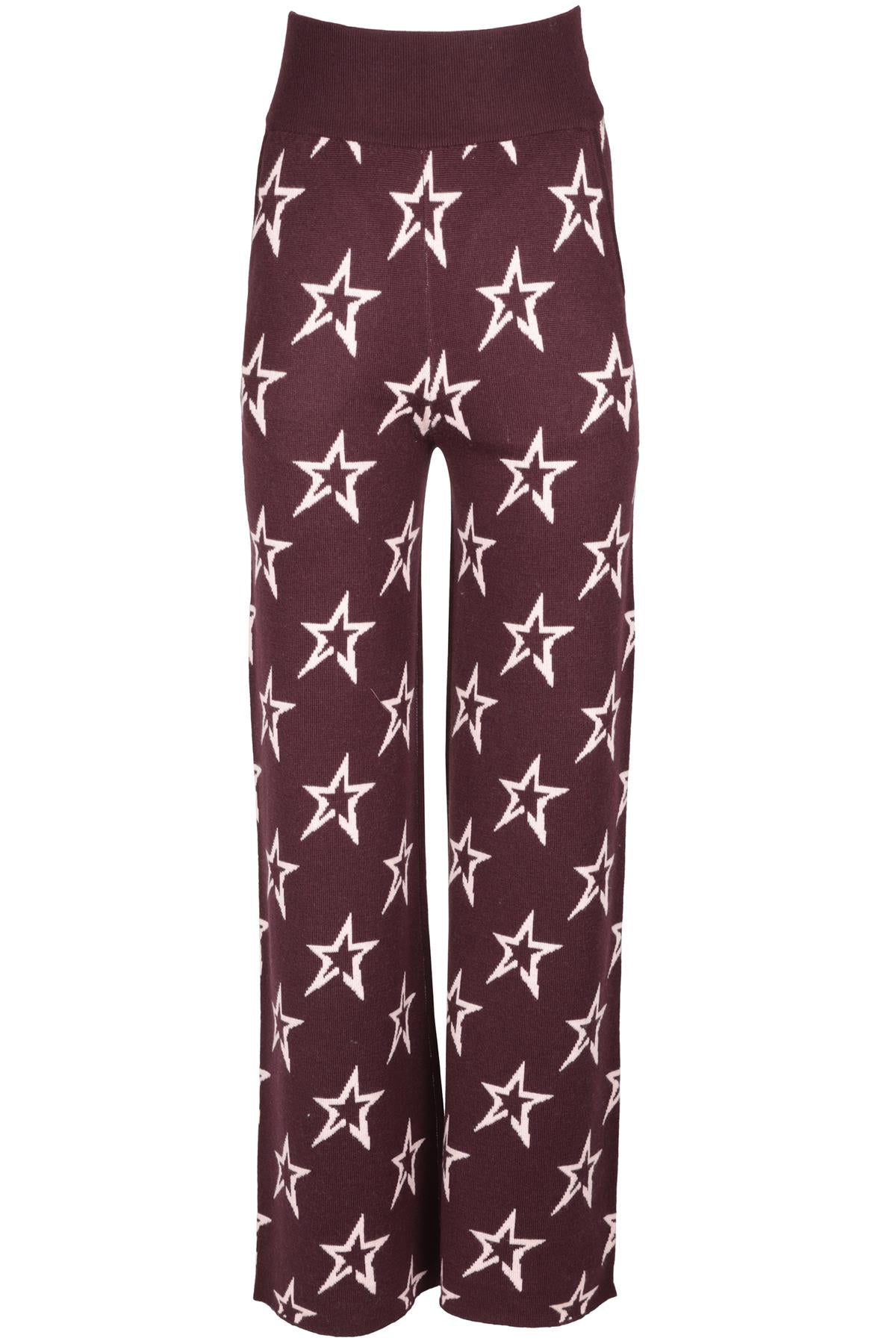PERFECT MOMENT BURGUNDY WOOL WIDE LEG PANTS MEDIUM