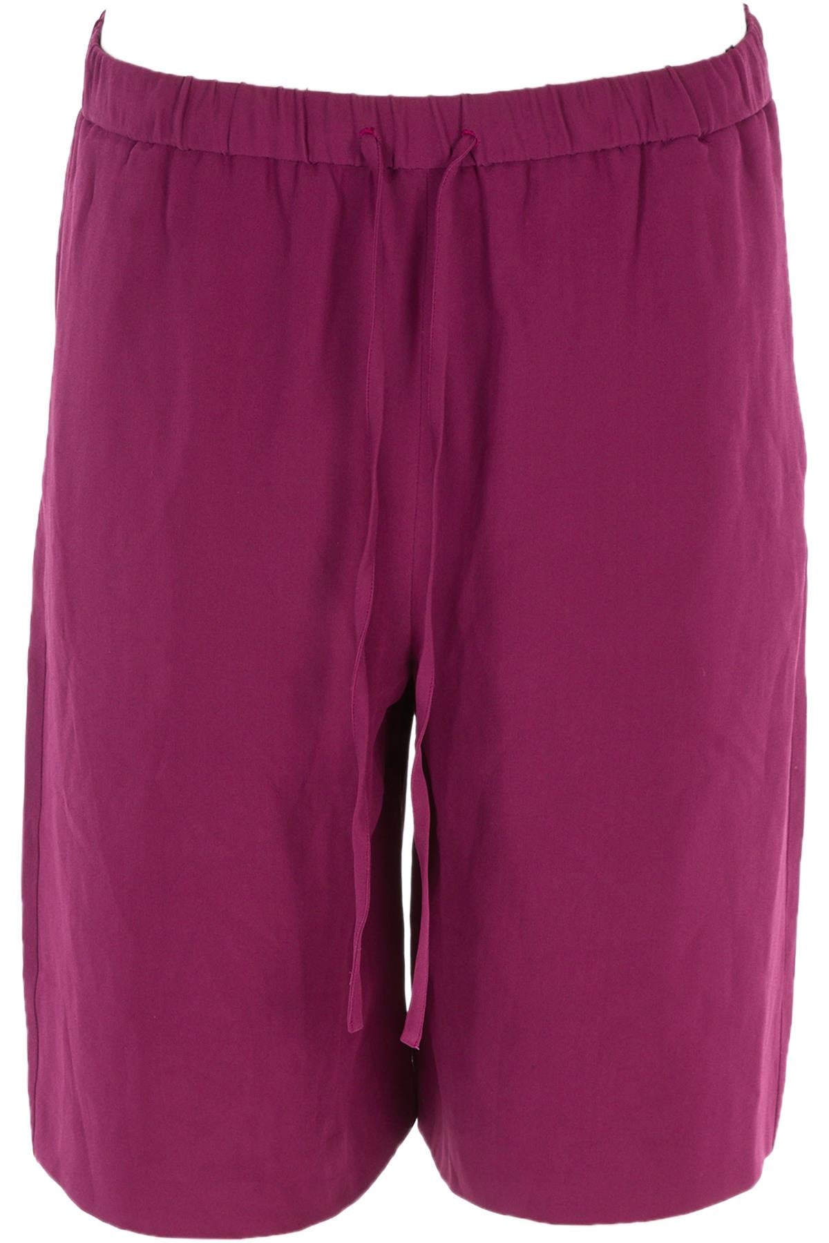 VALENTINO PURPLE SILK SHORTS IT 40 UK 8