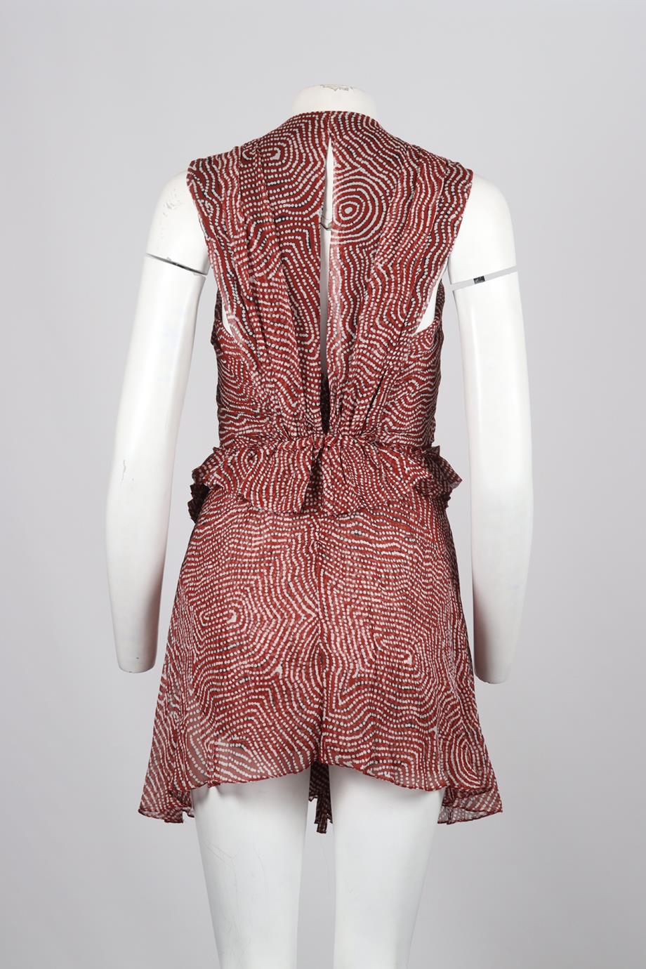 ISABEL MARANT PRINTED SLIK MINI DRESS FR 40 UK 12
