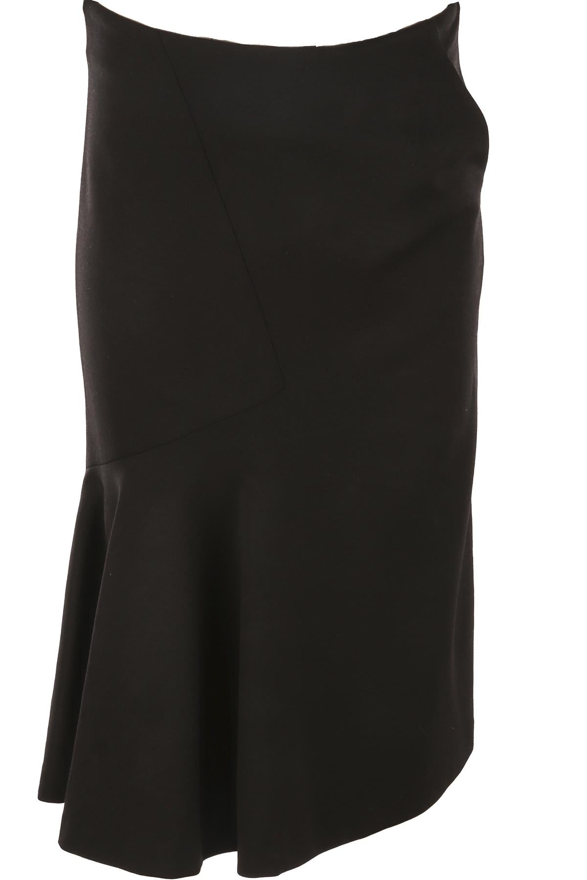 GUY LAROCHE BLACK WOOL MIDI SKIRT FR 38 UK 10
