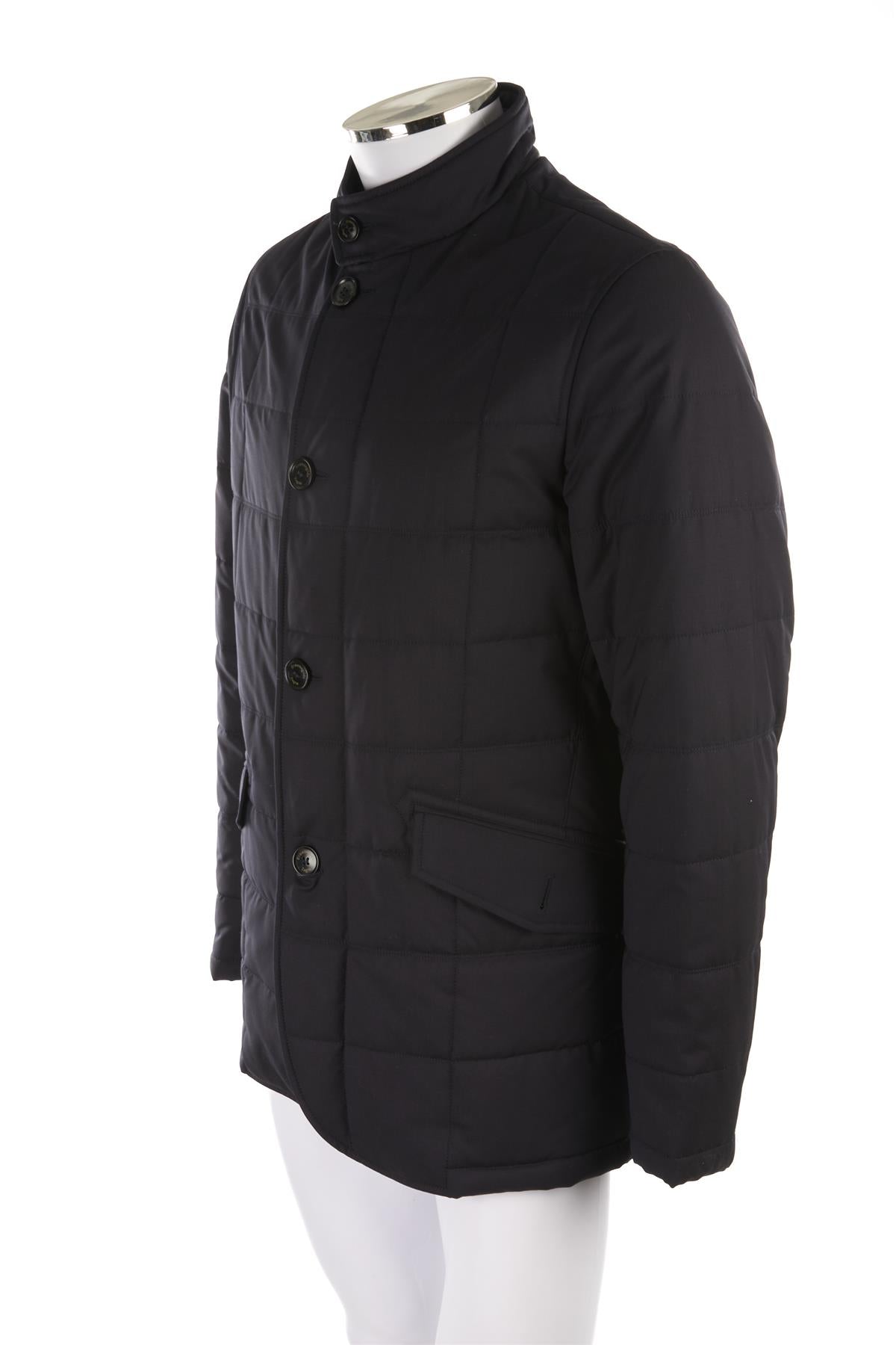 ERMENEGILDO ZEGNA NAVY MEN'S PADDED WOOL JACKET US/UK 42 FR 52 IT 52