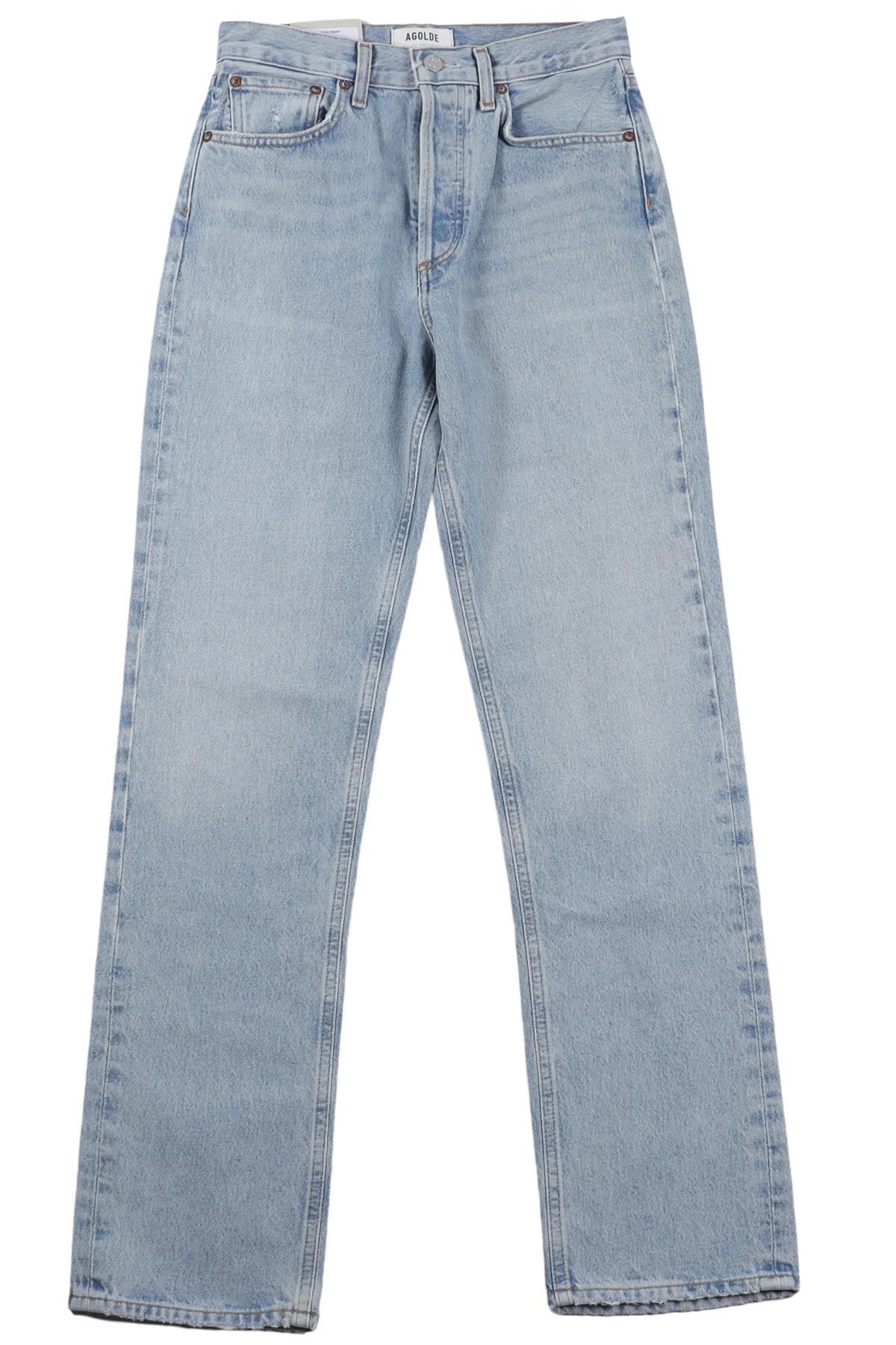 AGOLDE BLUE HIGH RISE STRAIGHT LEG JEANS W24 UK 6