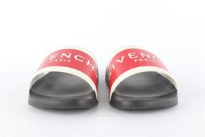 GIVENCHY RED MEN'S RUBBER SLIDES EU 43 UK 9 US 10