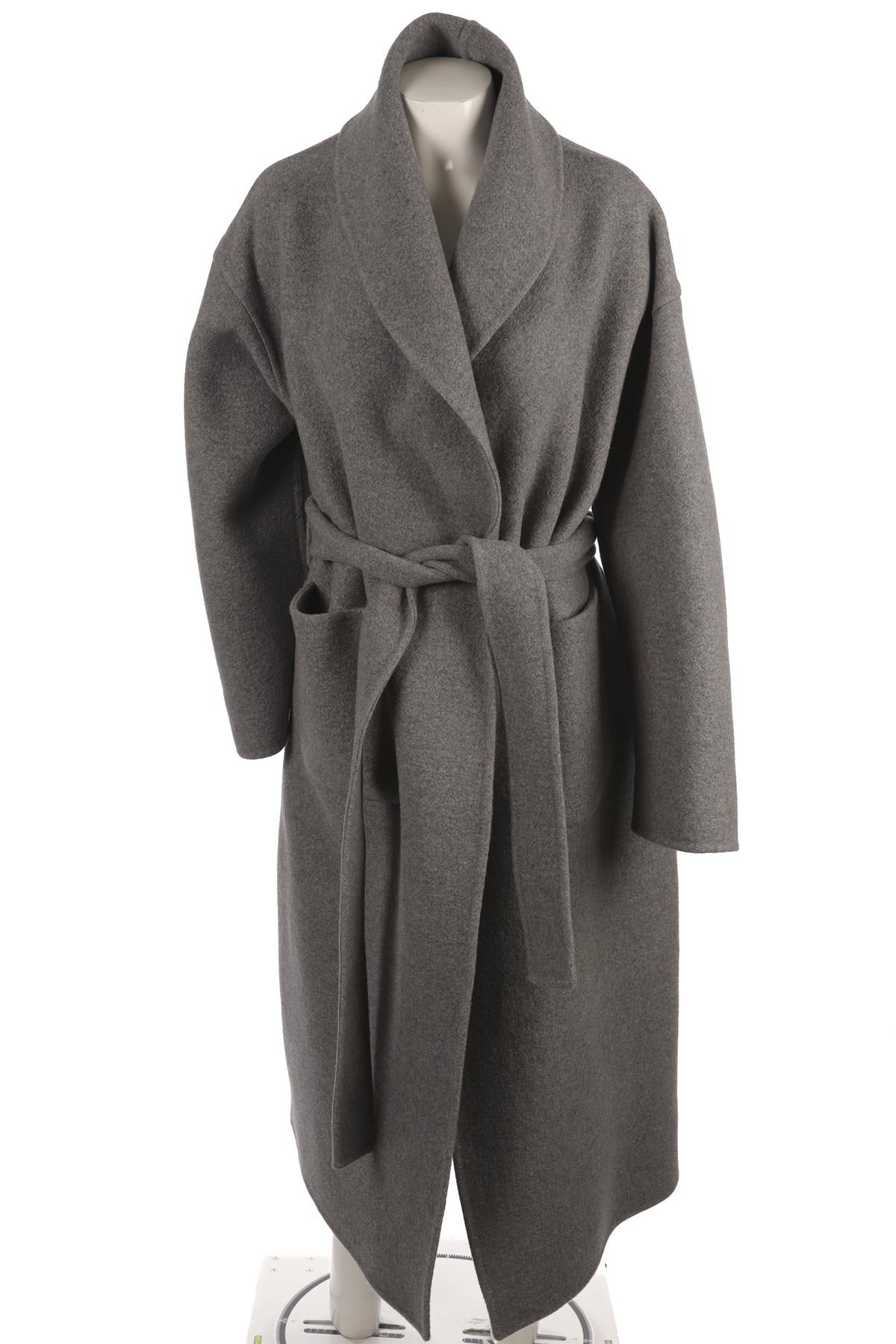 CLOTH.WORK GREY CASHMERE COAT UK 8-10