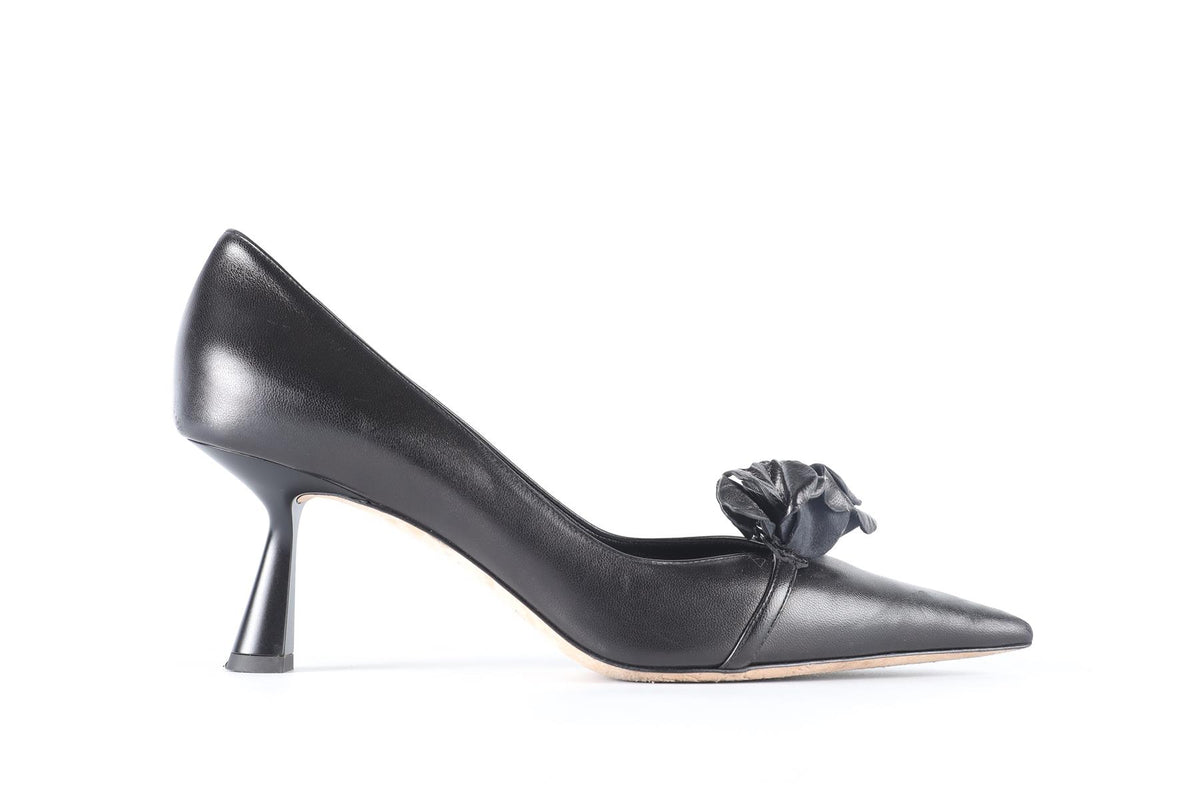JIMMY CHOO BLACK LEATHER PUMPS EU 40 UK 7 US 10