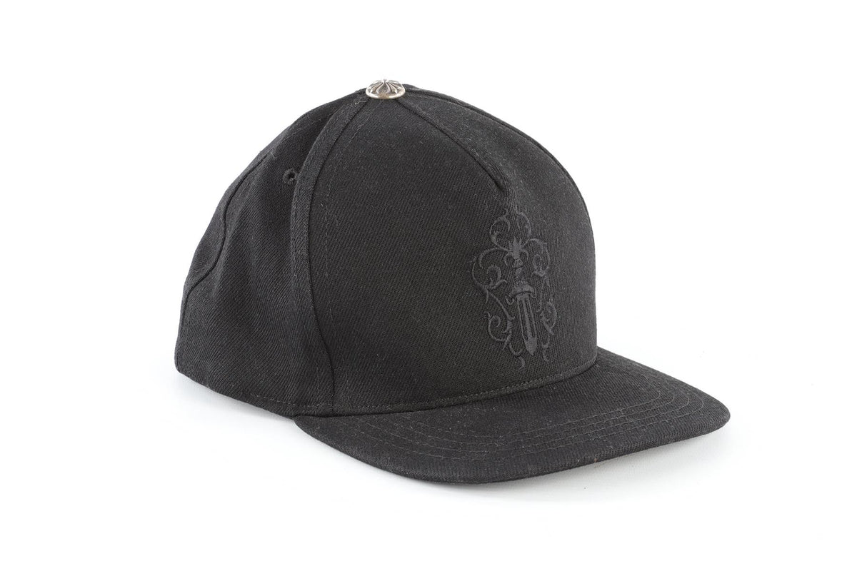CHROME HEARTS BLACK COTTON BASEBALL CAP ONE SIZE