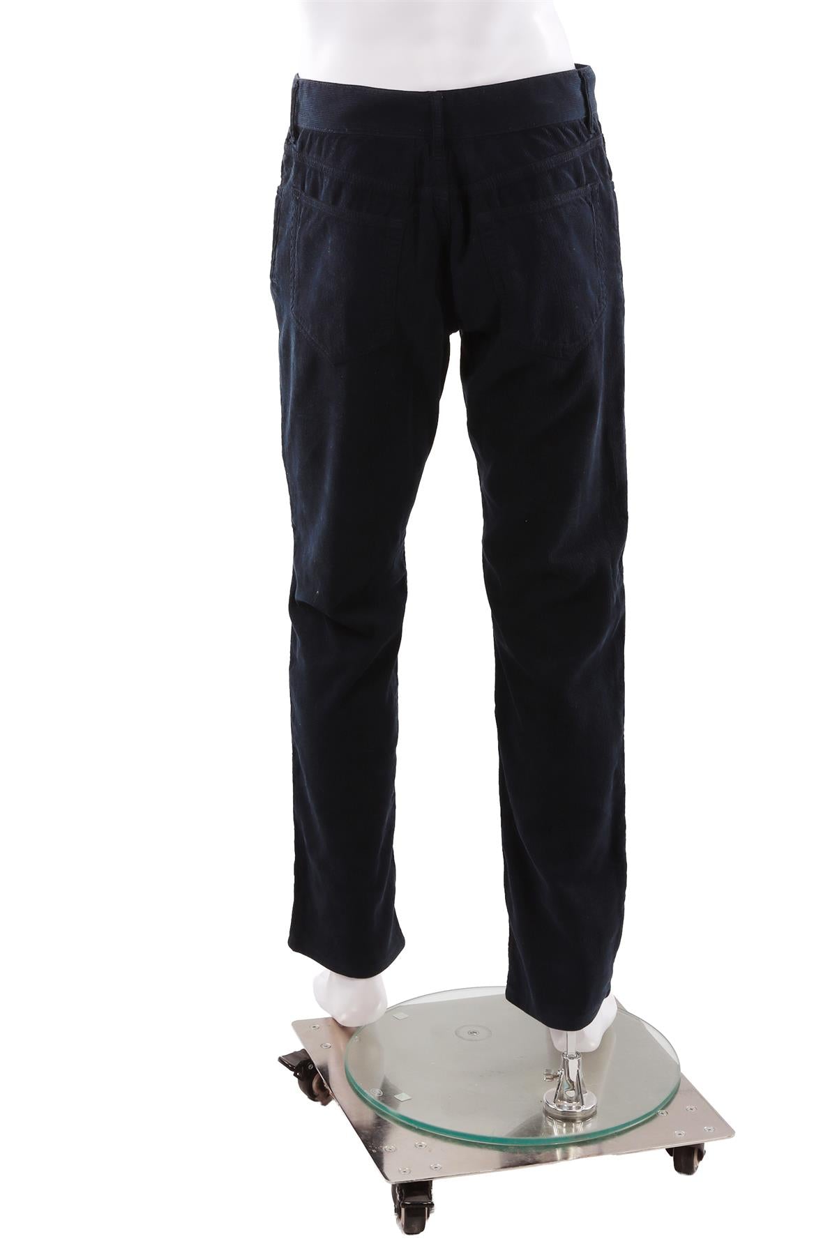 NAVY MEN'S CORDUROY STRAIGHT LEG PANTS