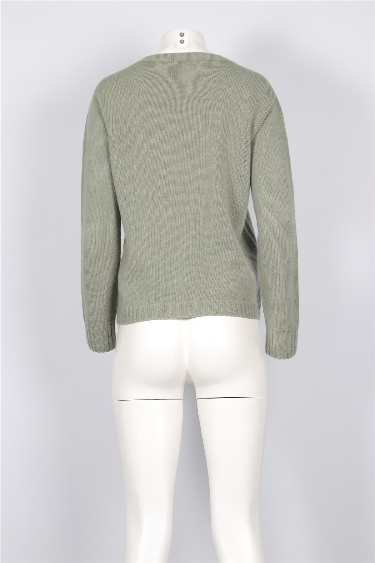 SAVERIO PALATELLA GREEN CASHMERE SWEATER IT 42 UK 10