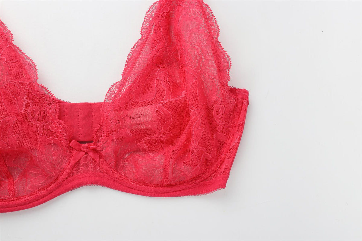 AGENT PROVOCATEUR PINK BRA AND THONG SET UK 34DD/2