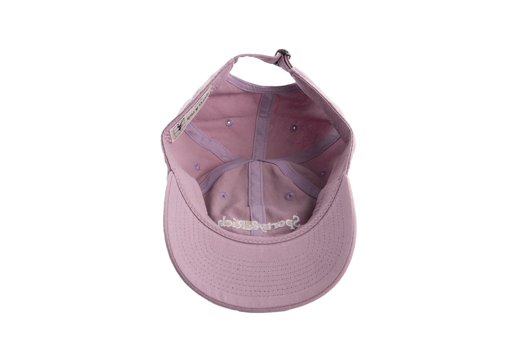 SPORTY & RICH PURPLE COTTON BASEBALL CAP ONE SIZE