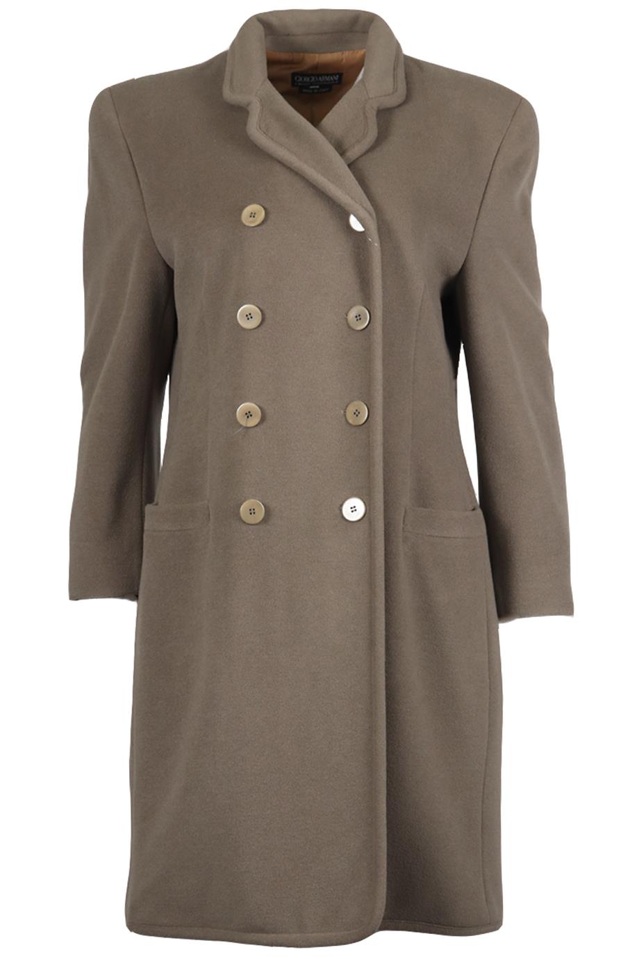 GIORGIO ARMANI VINTAGE WOOL AND CASHMERE BLEND COAT IT 46 UK XL