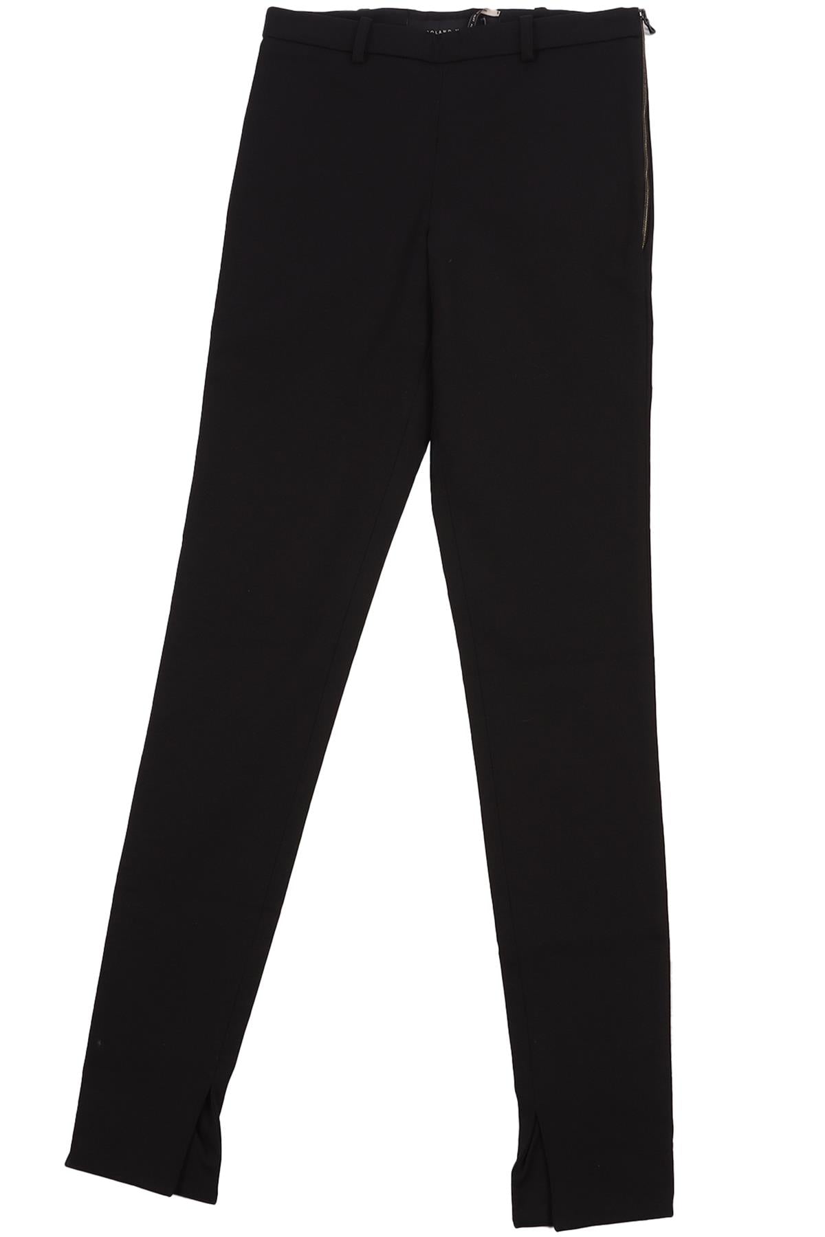 ROLAND MOURET BLACK COTTON SKINNY PANTS UK 8