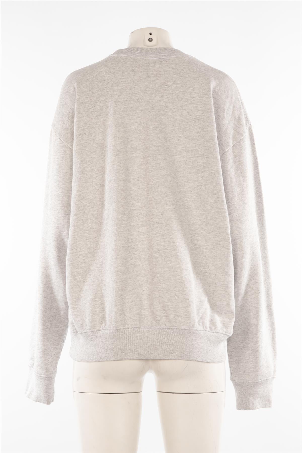 SPORTY & RICH GREY COTTON SWEATSHIRT MEDIUM