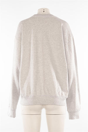 SPORTY & RICH GREY COTTON SWEATSHIRT MEDIUM
