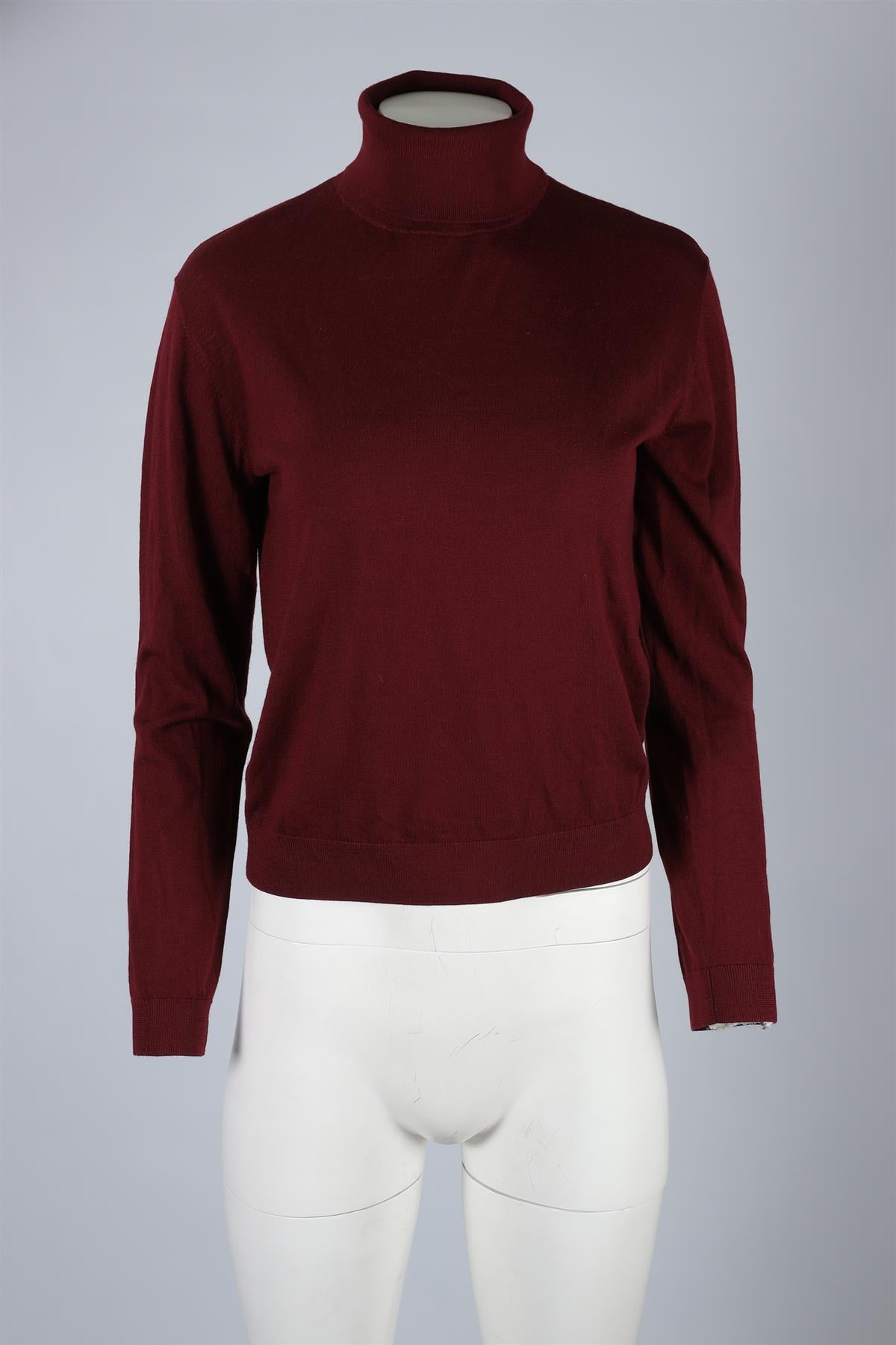 LESET BURGUNDY WOOL SWEATER XSMALL