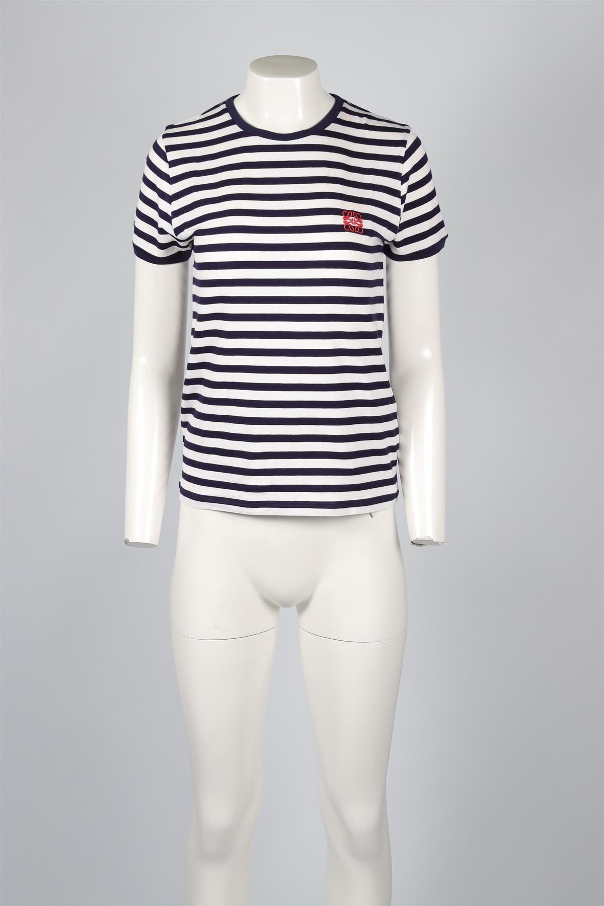 LOEWE NAVY COTTON T-SHIRT MEDIUM