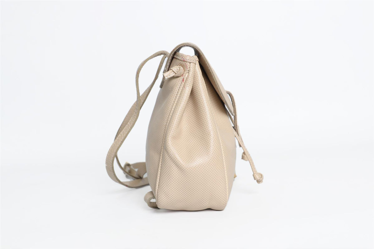 BOTTEGA VENETA BEIGE VINTAGE LEATHER BACKPACK