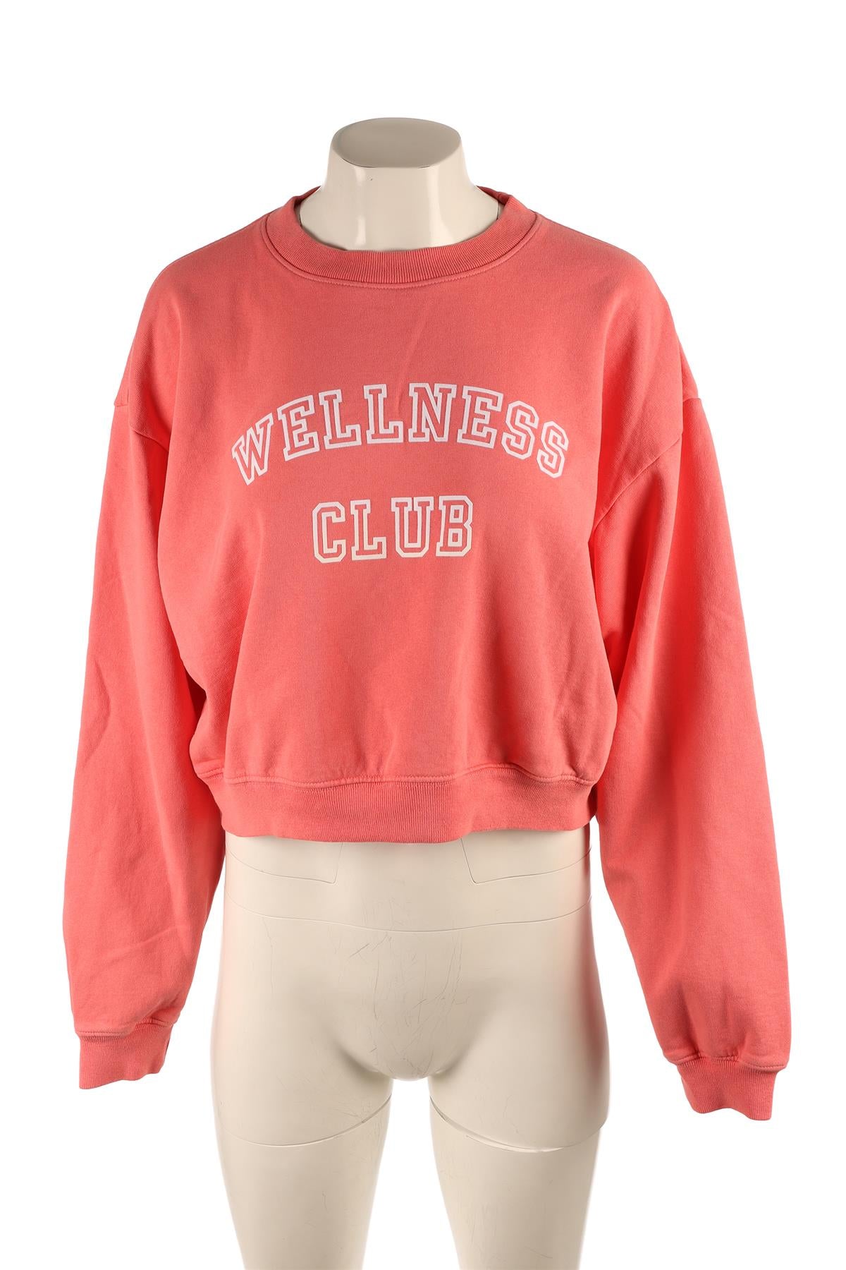 SPORTY & RICH PINK COTTON SWEATSHIRT SMALL