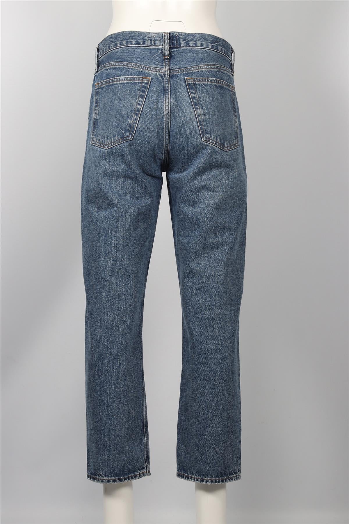 AGOLDE BLUE HIGH RISE STRAIGHT LEG JEANS W27 UK 8-10