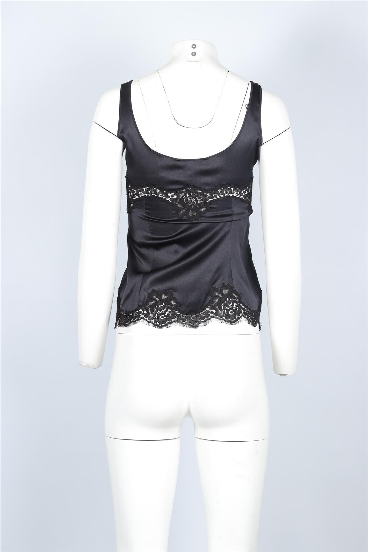 DOLCE & GABBANA BLACK SILK TOP IT 38 UK 6