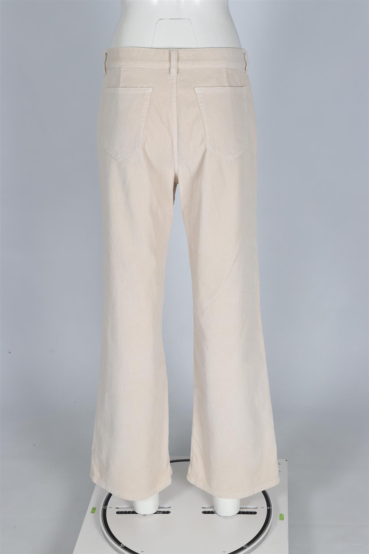 THE ROW CREAM CORDUROY WIDE LEG PANTS US 8 UK 12