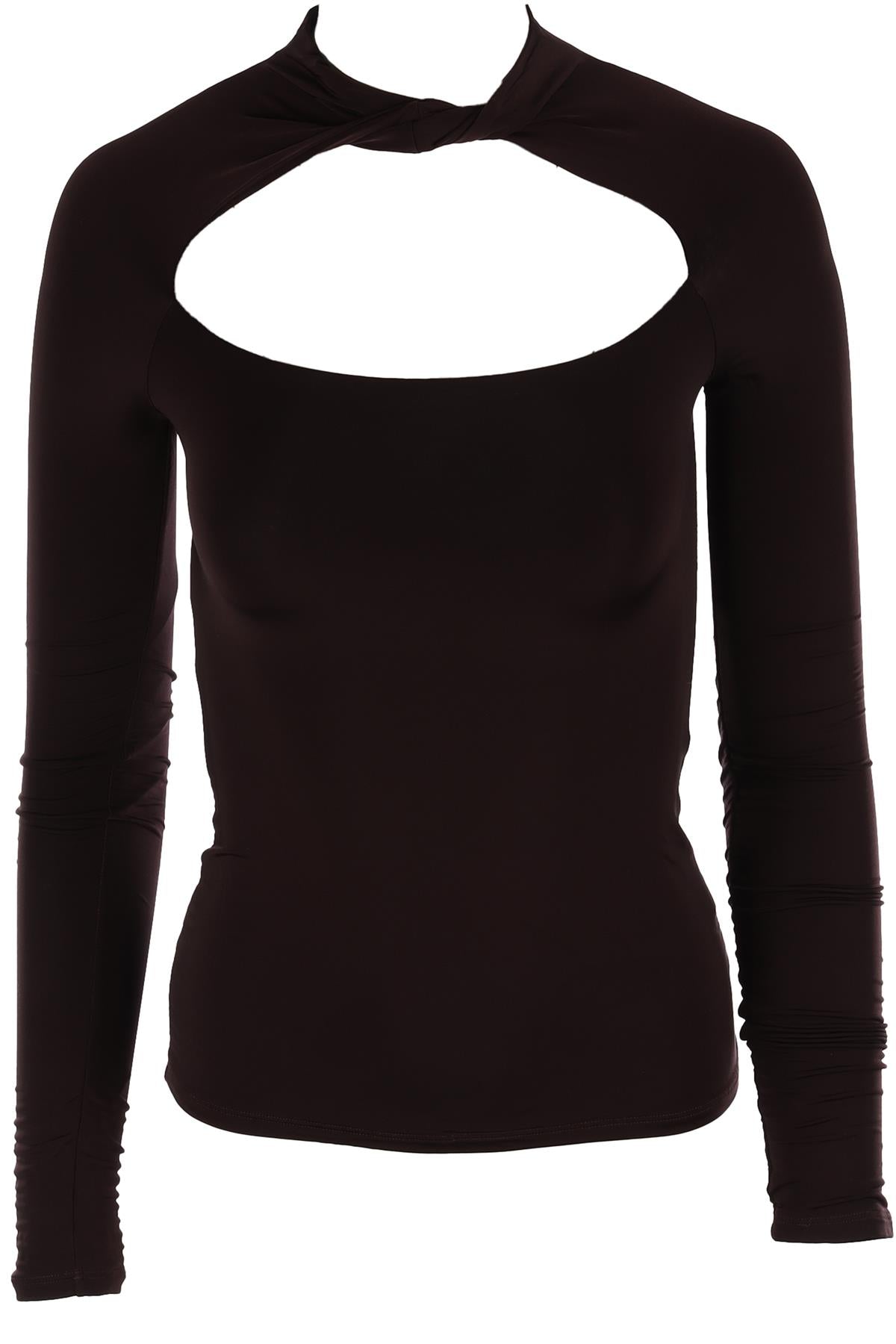 GUCCI BROWN JERSEY TOP SMALL