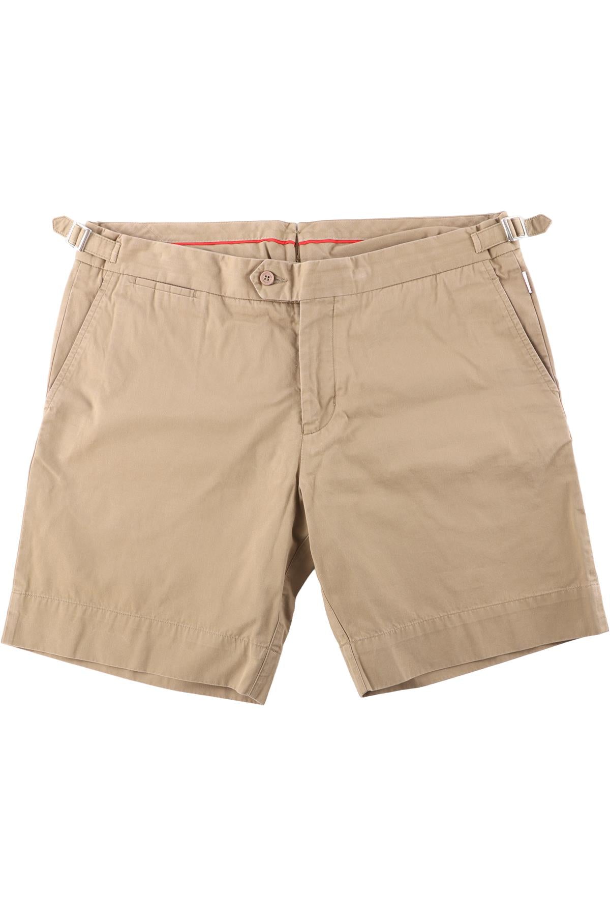 ORLEBAR BROWN KHAKI MENS COTTON SHORTS W34