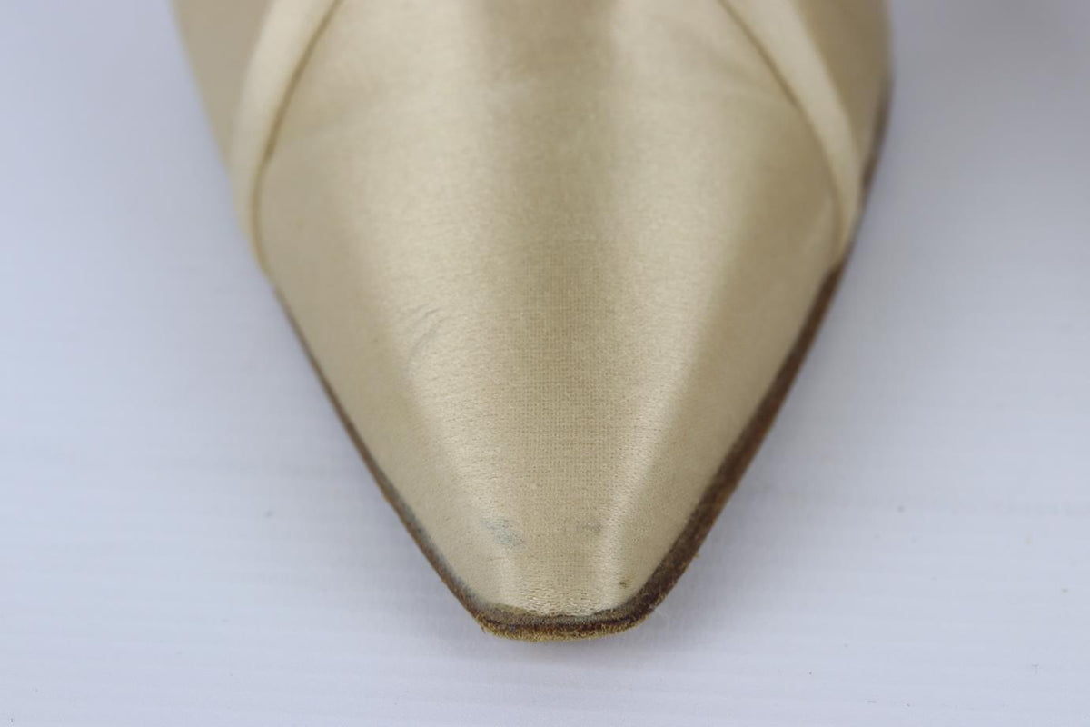 GINA SATIN SLINGBACK PUMPS EU 38.5 UK 5.5 US 8.5