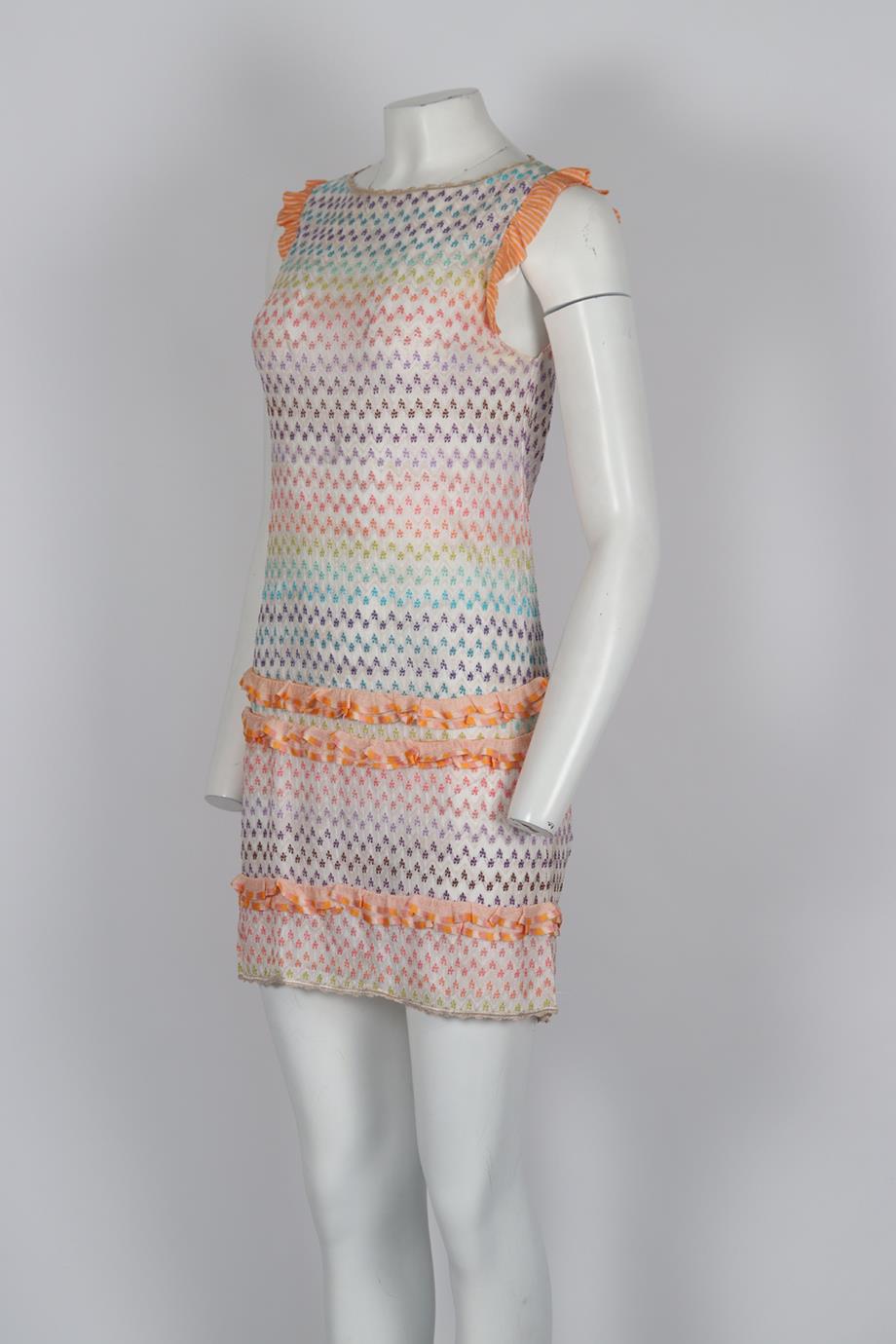MISSONI MARE CROCHET KNIT MINI DRESS IT 40 UK 8