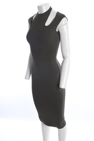 DION LEE GREEN KNIT MIDI DRESS UK 6